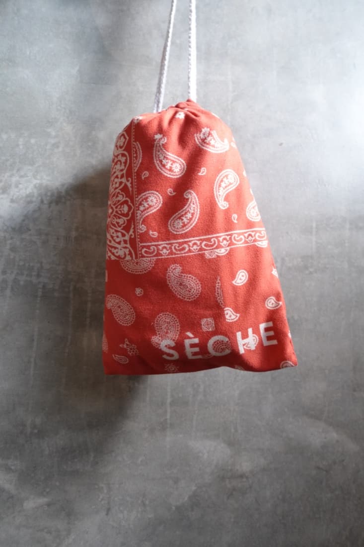 The matching Red Bandana pouch