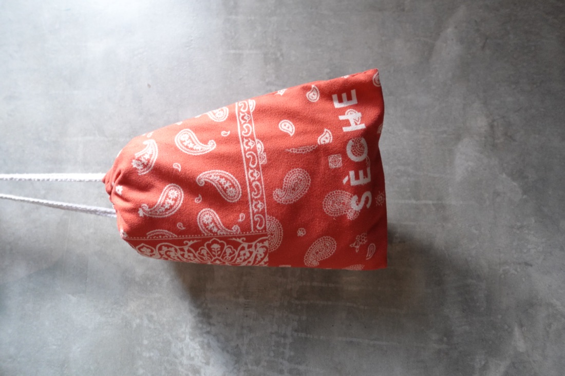 The matching Red Bandana pouch